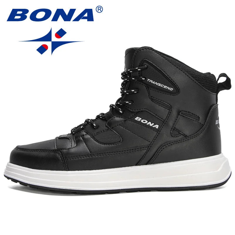 BONA 2022 New Designers High Quality Basketball Shoes Men Fashion Sneakers Anti-skid High-top Breathable Walking Shoe Mansculino