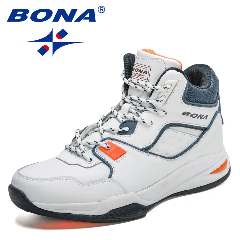 BONA New Designers Brand Professional Basketball Shoes Men High-Top Sneakers Man Light Comfortable Walking Shoes Mansculino