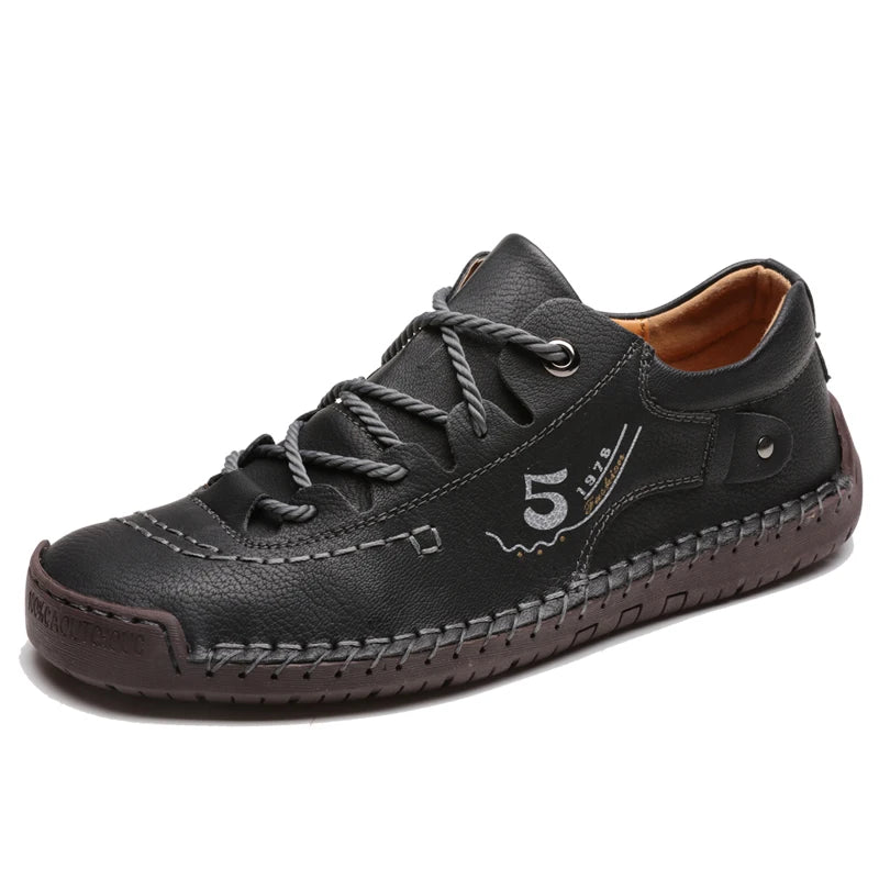 2024 New Men Casual Shoes Handmade Leather Loafers Comfortable Men's Shoes Quality Split Leather Flat Moccasins Men Sneakers
