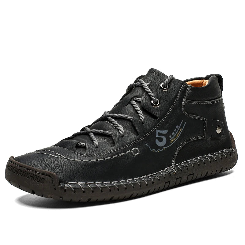 2024 New Men Casual Shoes Handmade Leather Loafers Comfortable Men's Shoes Quality Split Leather Flat Moccasins Men Sneakers