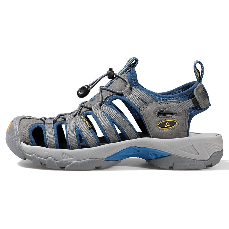 HUMTTO Summer Men Sandals 2021 Breathable Beach Sandals for Men’s Outdoor Water Mens Hiking Camping Fishing Climbing Aqua Shoes