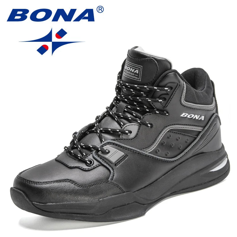 BONA New Designers Brand Professional Basketball Shoes Men High-Top Sneakers Man Light Comfortable Walking Shoes Mansculino