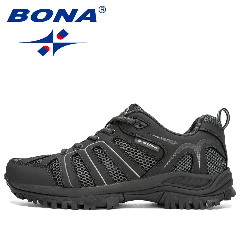 BONA New Arrival Mesh Running Shoes Men Trendy Sneaker Non-Slip Wear-Resistant Outdoor Walking Men Sport Shoes Comfortable