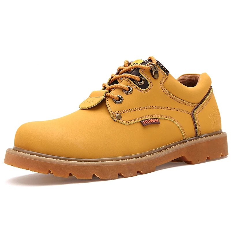 STRONGSHEN Handmade Leather Boots British Men Tooling Boots Work Shoes Couple Classic Ankle Boots Leather Casual Shoes Plus Size