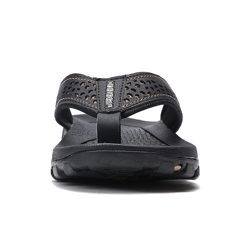 Summer Outside PU Leather Mens Flip Flops Slippers Outdoor Beach Shoes Flip Flop Plus Big Size 49 50 51 52 Hot Sale Dropshipping