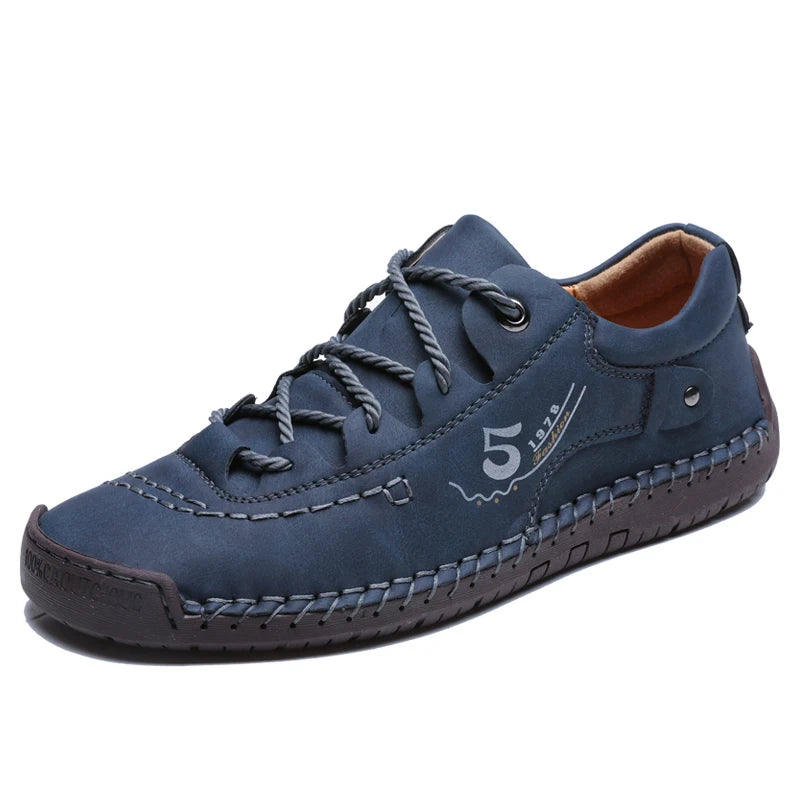 2024 New Men Casual Shoes Handmade Leather Loafers Comfortable Men's Shoes Quality Split Leather Flat Moccasins Men Sneakers