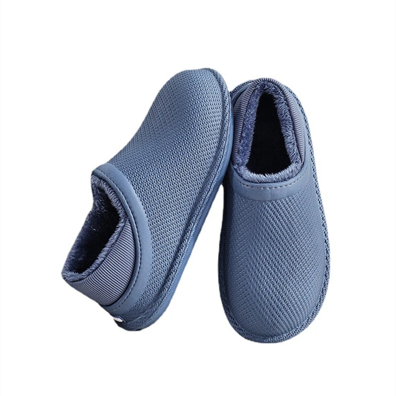 WOIZGIC Women's Female Indoor Warm Shoes Slippers Autumn Winter Fur Plush EVA Plus Size 35-45