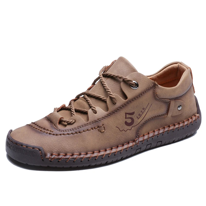 2024 New Men Casual Shoes Handmade Leather Loafers Comfortable Men's Shoes Quality Split Leather Flat Moccasins Men Sneakers
