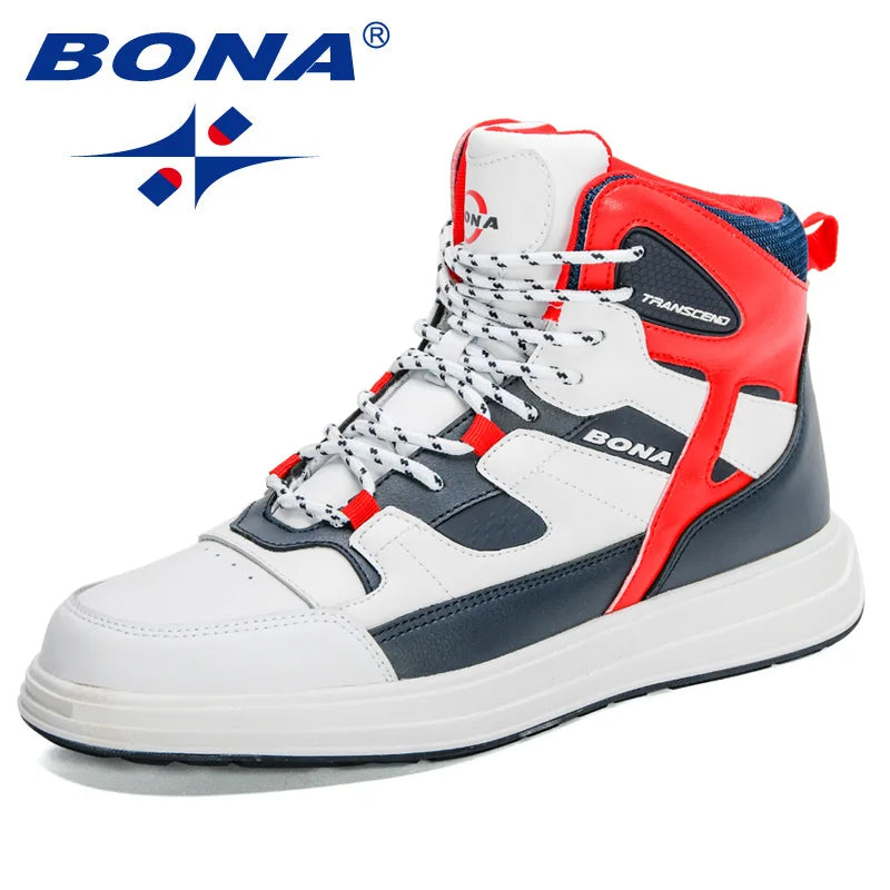 BONA 2022 New Designers High Quality Basketball Shoes Men Fashion Sneakers Anti-skid High-top Breathable Walking Shoe Mansculino