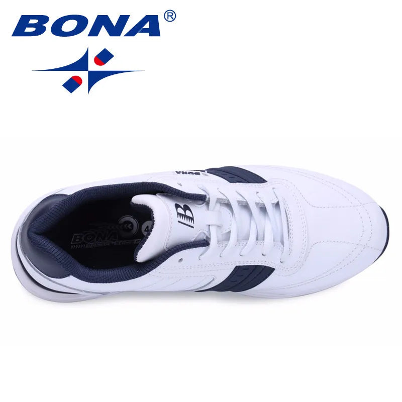 BONA New Popular Style Men Casual Shoes Lace Up Comfortable Shoes Men Soft Lightweight Outsole Hombre