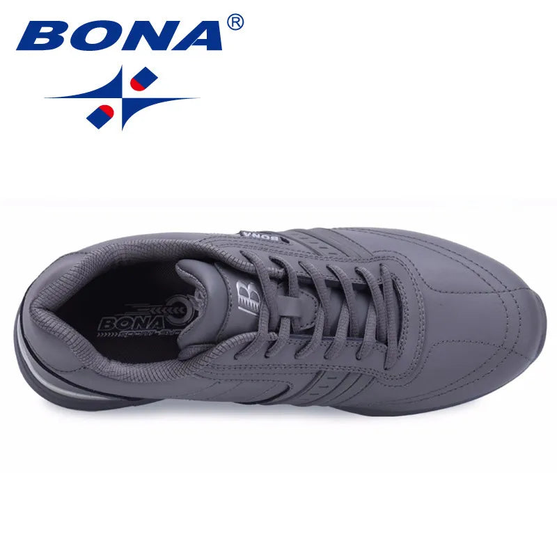 BONA New Popular Style Men Casual Shoes Lace Up Comfortable Shoes Men Soft Lightweight Outsole Hombre
