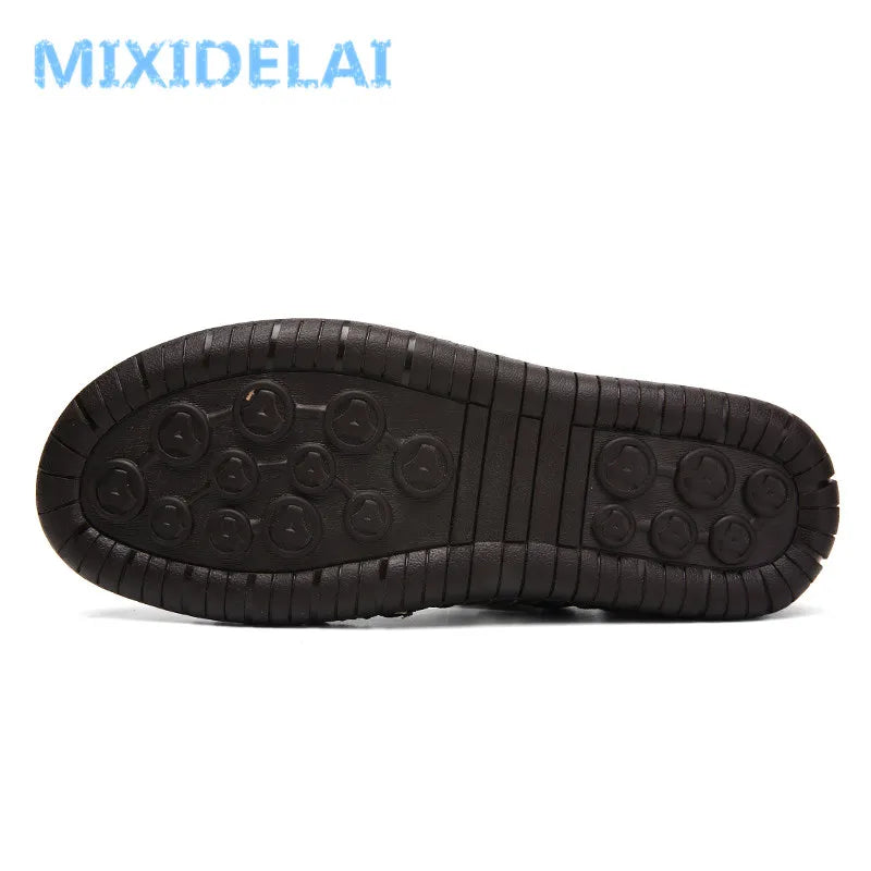 Summer Sandals Men Leather Classic Roman Sandals 2024 Slipper Outdoor Sneaker Beach Rubber Flip Flops Men Water Trekking Sandals