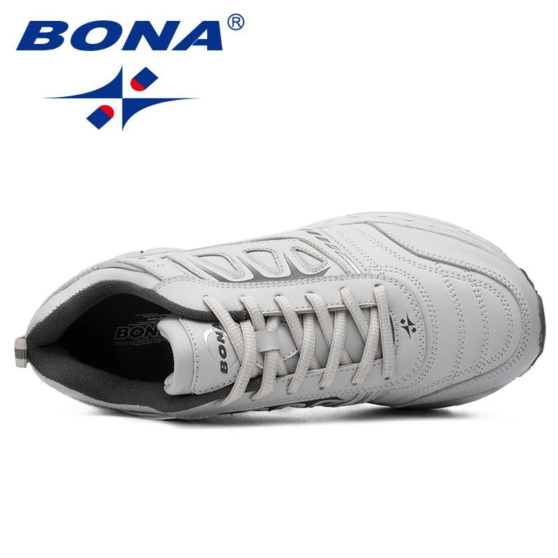 BONA New Style Men Running Shoes Ourdoor Jogging Trekking Sneakers Lace Up Athletic Shoes Comfortable Light Soft