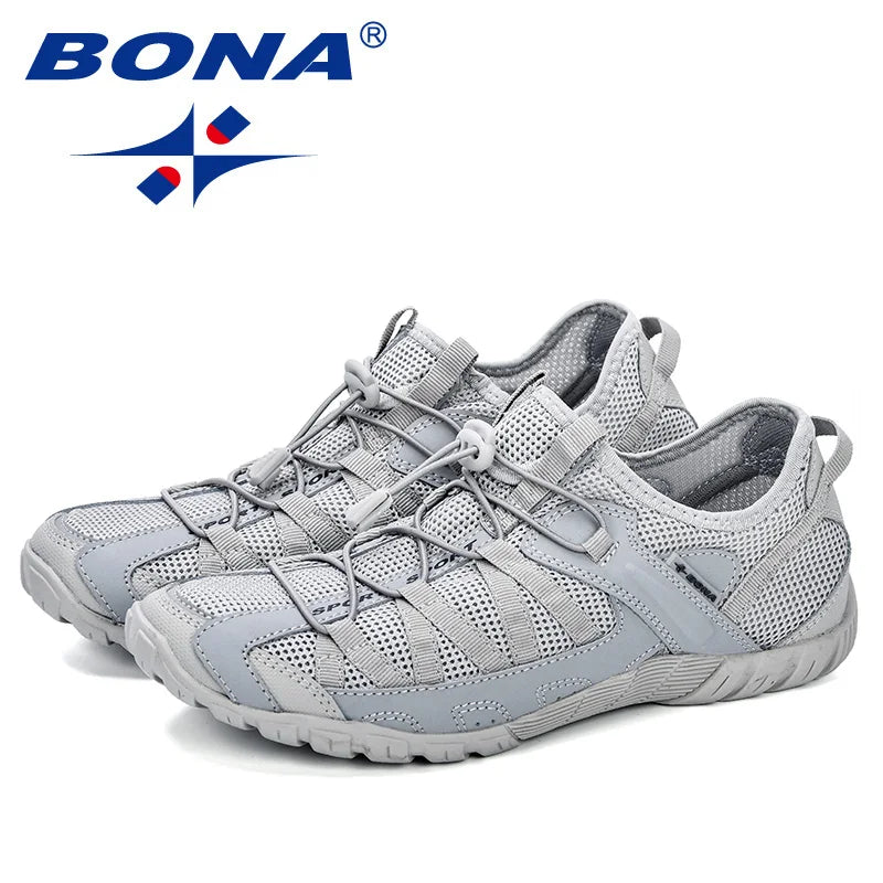 BONA Summer Sneakers Breathable Men Casual Shoes Fashion Men Shoes Tenis Masculino Adulto Sapato Masculino Men Leisure Shoe