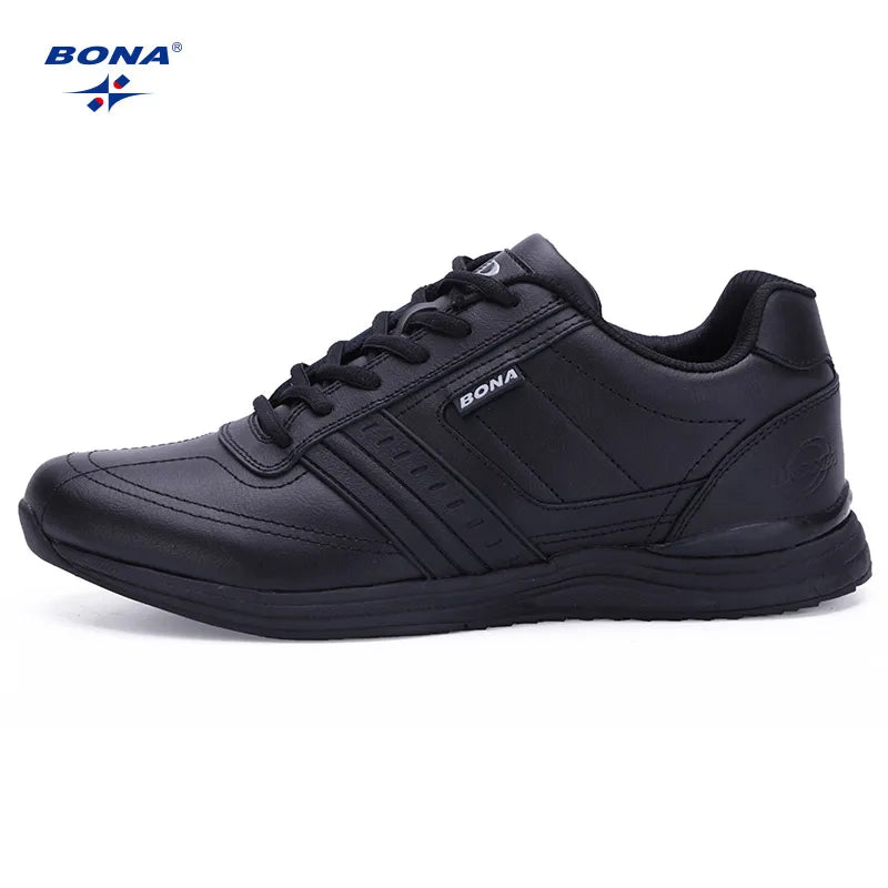 BONA New Popular Style Men Casual Shoes Lace Up Comfortable Shoes Men Soft Lightweight Outsole Hombre