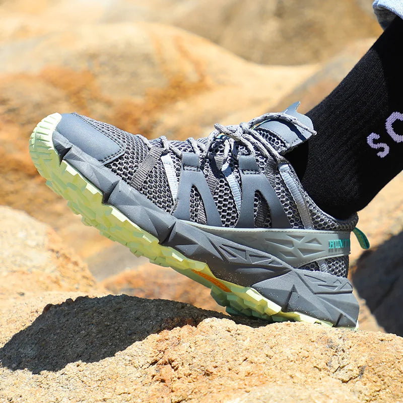 HUMTTO Brand Summer Hiking Shoes New Breathable Sneakers for Men Trekking Sandals Male Outdoor Climbing Walking Water Shoes Mens