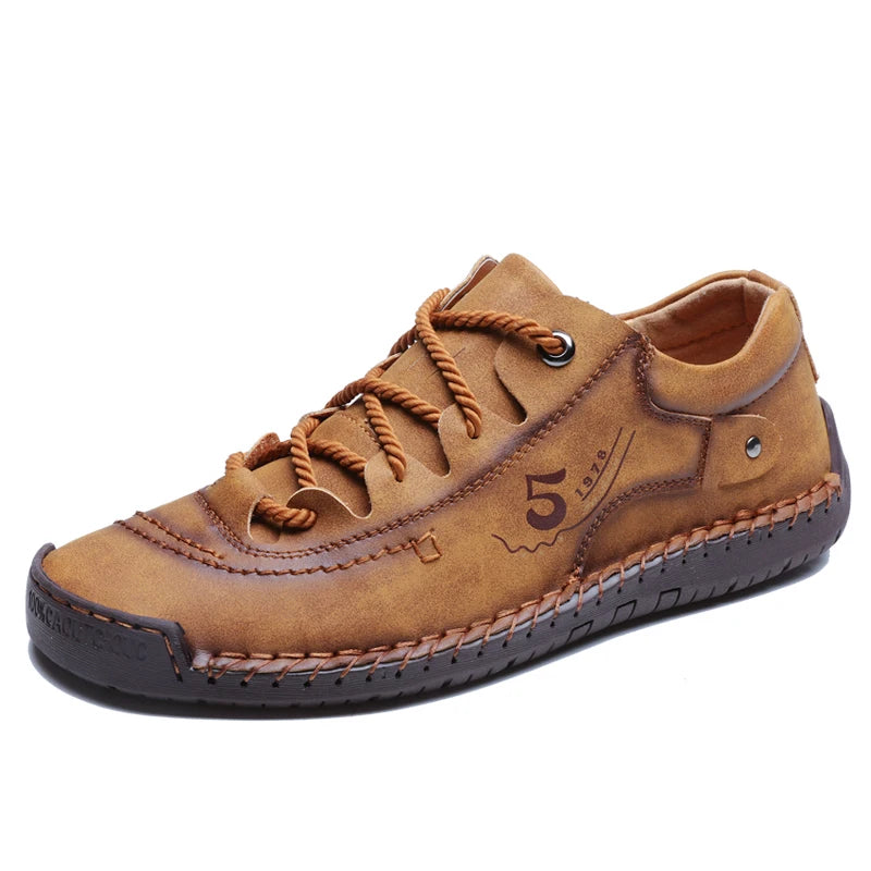2024 New Men Casual Shoes Handmade Leather Loafers Comfortable Men's Shoes Quality Split Leather Flat Moccasins Men Sneakers