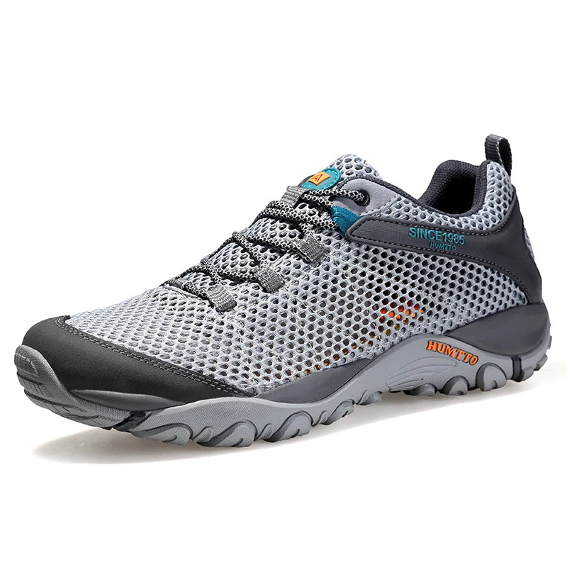 HUMTTO New Summer Hiking Sneakers Shoes for Men Breathable Outdoor Trekking Sport Mens Shoes Climbing Hunting Walking Man Shoes