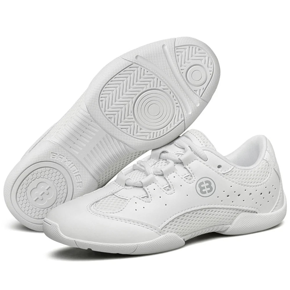 BAXINIER Girls Cheer Shoes White Cheerleading Dance Sneakers for Women Youth ShoolAthletic Training Tennis Shoes Walking Shoes