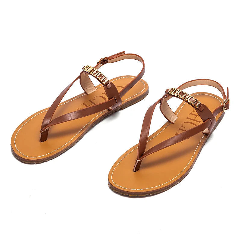 Flat Sandals Design Women's Summer Lightweight Casual Shoes Luxury Brand New Listing