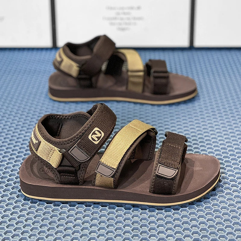 Mens Flat Gladiator Sandals Open Shoes Rome Shoes Summer Casual Sandal Adjustable Breathable Lightweight Plus Big Size 50 51 52