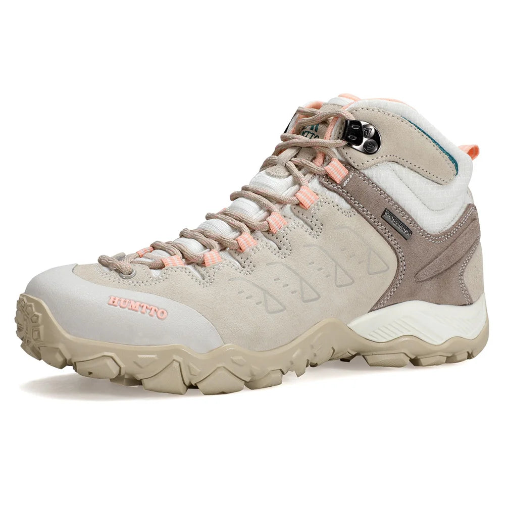 HUMTTO Hiking Boots Leather Women's Sports Shoes Non-slip Winter Outdoor Safety Sneakers Breathable Trekking Shoes for Women