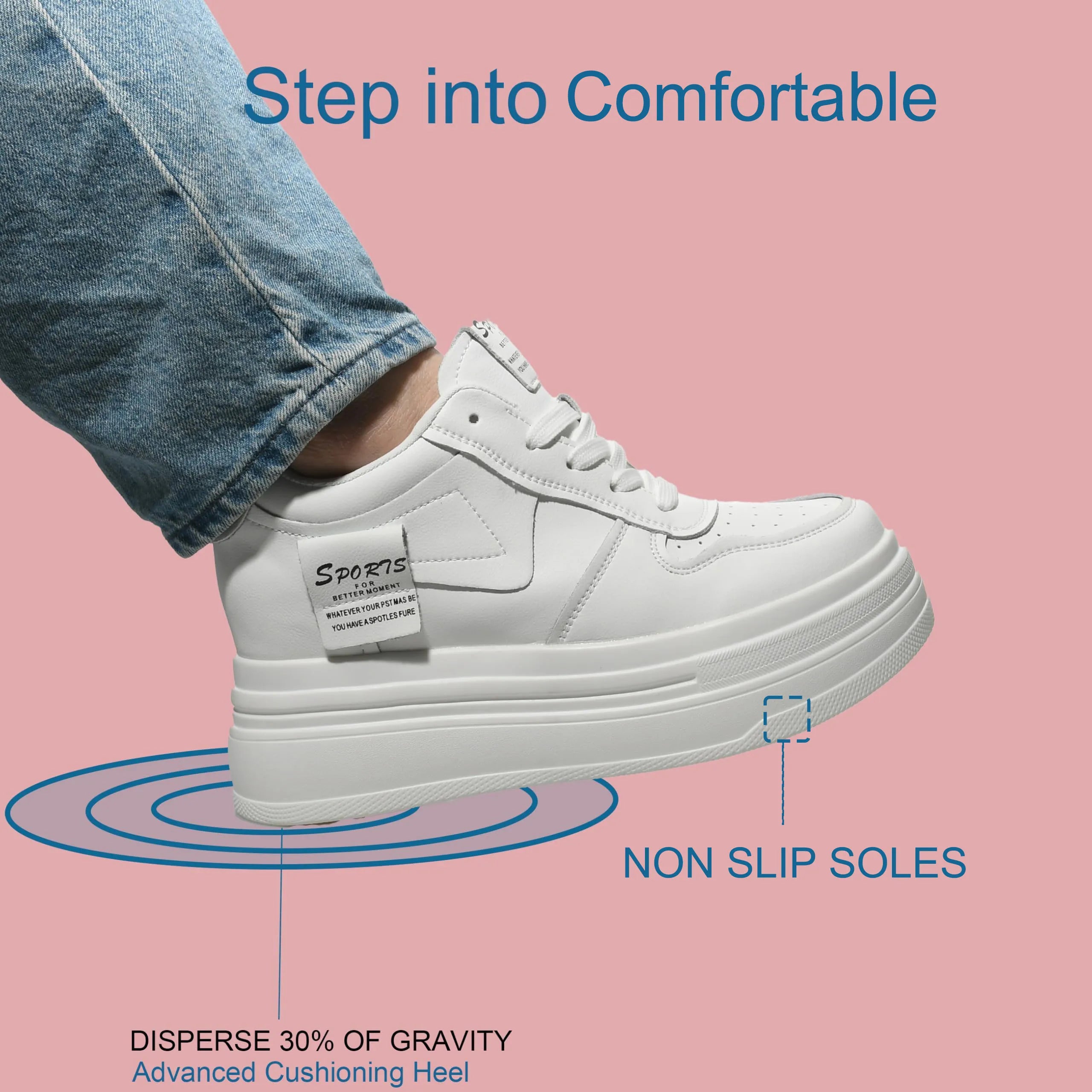 Fujin 8cm Cow Genuine Leather Females Comfy Casual Ladies Vulcanize Women Platform Autumn Autumn High Brand Sneakers Breathable