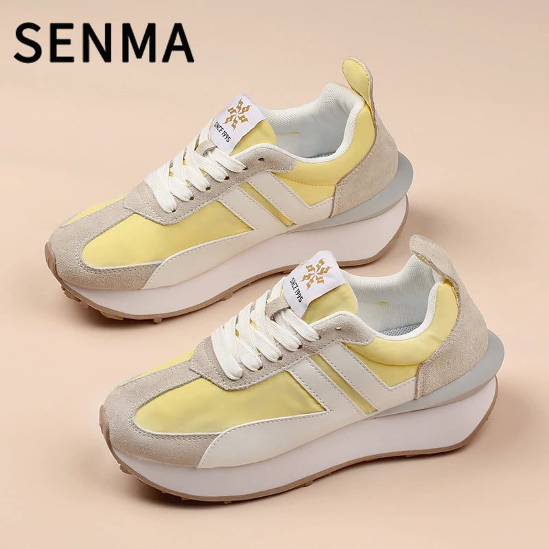 SENMA Thick Soled Casual Shoes Couple's Skate Shoes Lightweight Women's Sports Shoes Men's Sneakers Tennis shoes Running Shoes