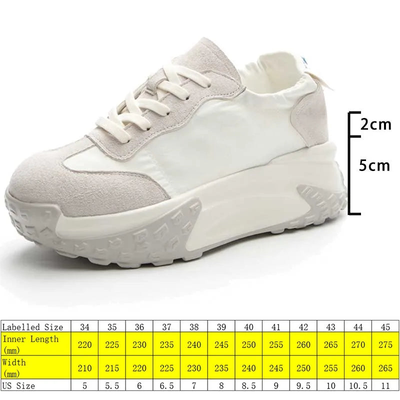 Fujin 7cm Denim Cloth Suede Genuine Leather Platform Wedge Flats Comfy Booties Breathable Women Chunky Sneaker Summer Shoes