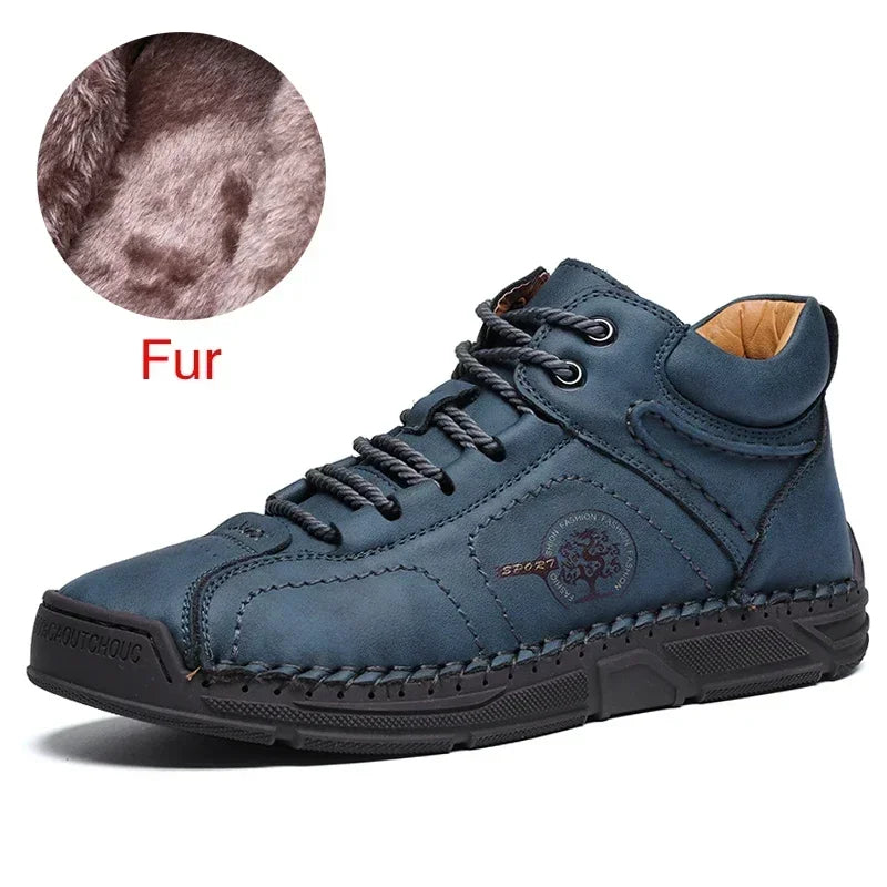 DEKABR Brand Handmade Boots For Men High Top Casual Shoes Autumn Winter Man Trend Boots Men British Style Snow Boots Footwear