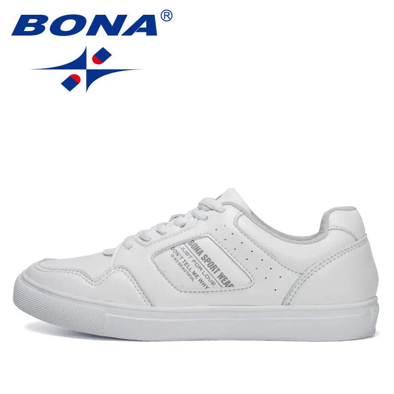 BONA 2023 New Designers Ladies Flat Skateboarding Sneakers Soft Casual Platform Shoes Women Lightweight Breathable Walking Shoes