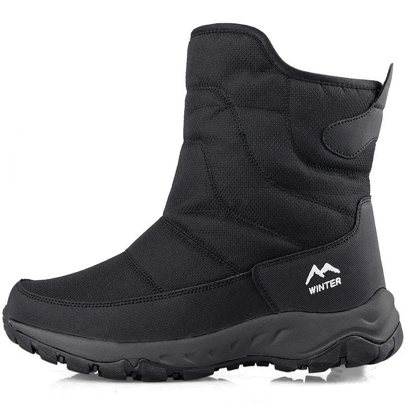 Brand Men Boots Winter Waterproof Snow Boots Unisex High Top Keep Warm Plus Outdoor Ankle Boots Male Cotton Casual Sneakers