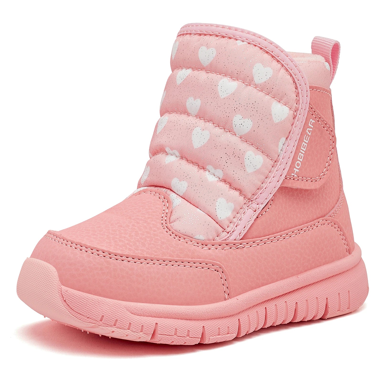 HOBIBEAR Kids Winter Snow Boots for Boys Girls Outdoor Waterproof Warm Hook Loop Little/Big/Kid Boots