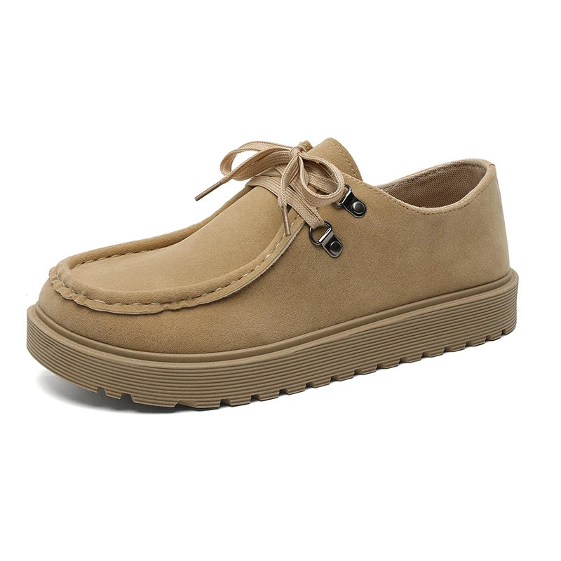 STRONGSHEN Men Casual Shoes Suede Leather Board Shoes Men Retro Thick Soled Suede Shoes Man Zapatos Para Hombre Calzado Hombre