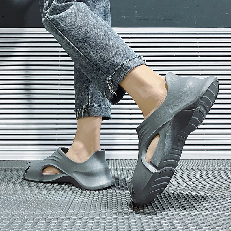 STRONGSHEN EVA Sandals for Men Casual Hole Shoes Outdoor Comfortable Trendy Designer Luxury Breathable Wear-Resistant Slippers