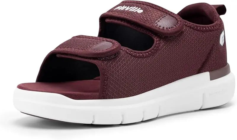FitVille Women'S Diabetic Wide Sandals With Arch Support Adjustable Straps Lightweight Casual Women Flat Shoes