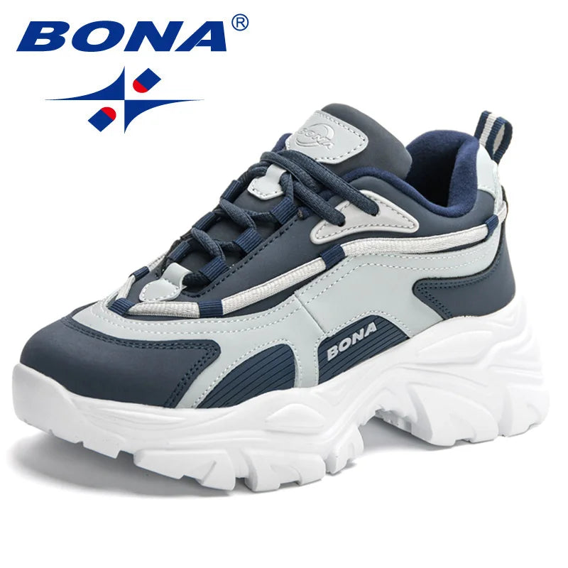 BONA 2023 New Designers Versatile temperament Women Casual Shoes Ladies Comfy Top Quality Original Luxury Brand Fashion High Pla