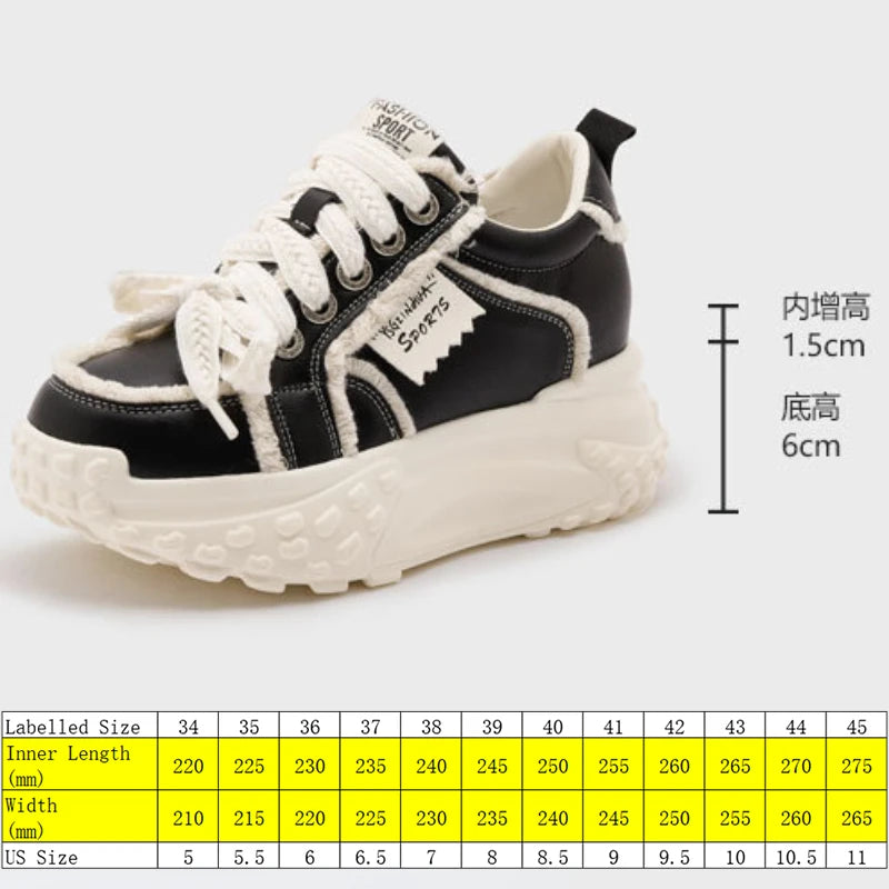 Fujin 7.5cm Microfiber Leather Vulcanize Ankle Flats Autumn Booties Breathable Summer Women Chunky Sneaker Comfy Spring Shoes