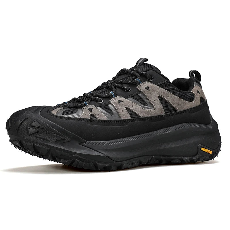 HUMTTO Breathable Trekking Boots Outdoor Men's Sports Shoes Non-slip Hiking Shoes for Men Leather Safety Walking Sneakers Man