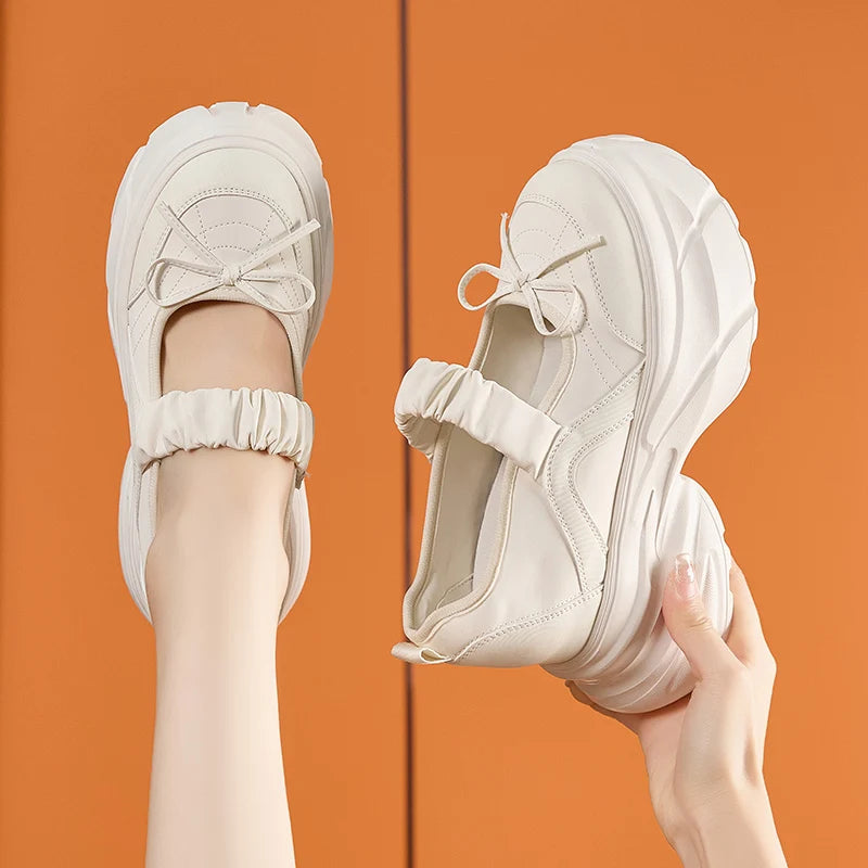 AUTUSPIN Sports Style Women Mary Janes Shoes 2025 Summer Super Popular Wedges High Heels Female Street Style Platform Pumps
