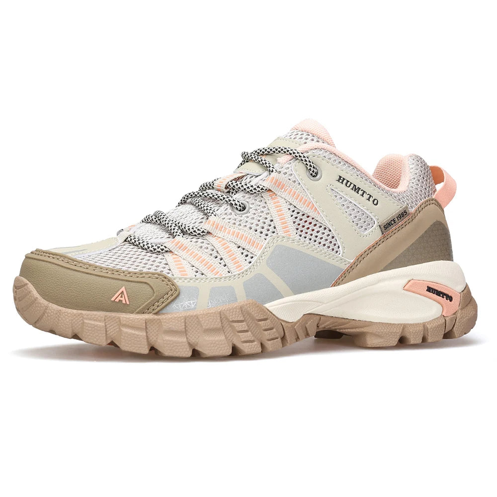 HUMTTO Women's Sports Shoes Summer Breathable Hiking Shoes Non-slip Luxury Designer Outdoor Rubber Trekking Sneakers for Women