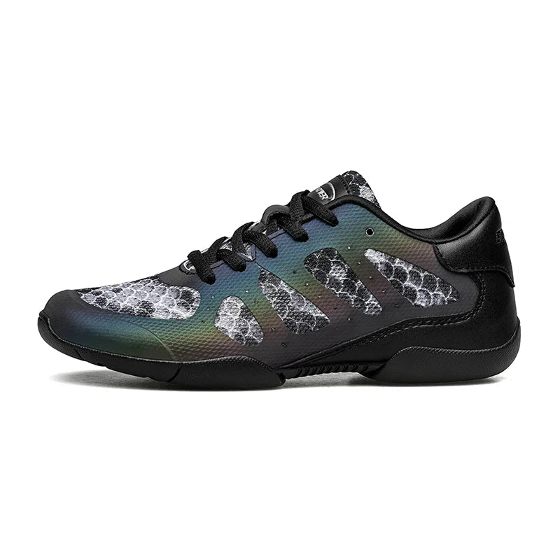 BAXINIER Girls Stylish Black Cheerleading Trainers Perfect for Youth Dance Tennis and Cheer Competitions with Breathable Design
