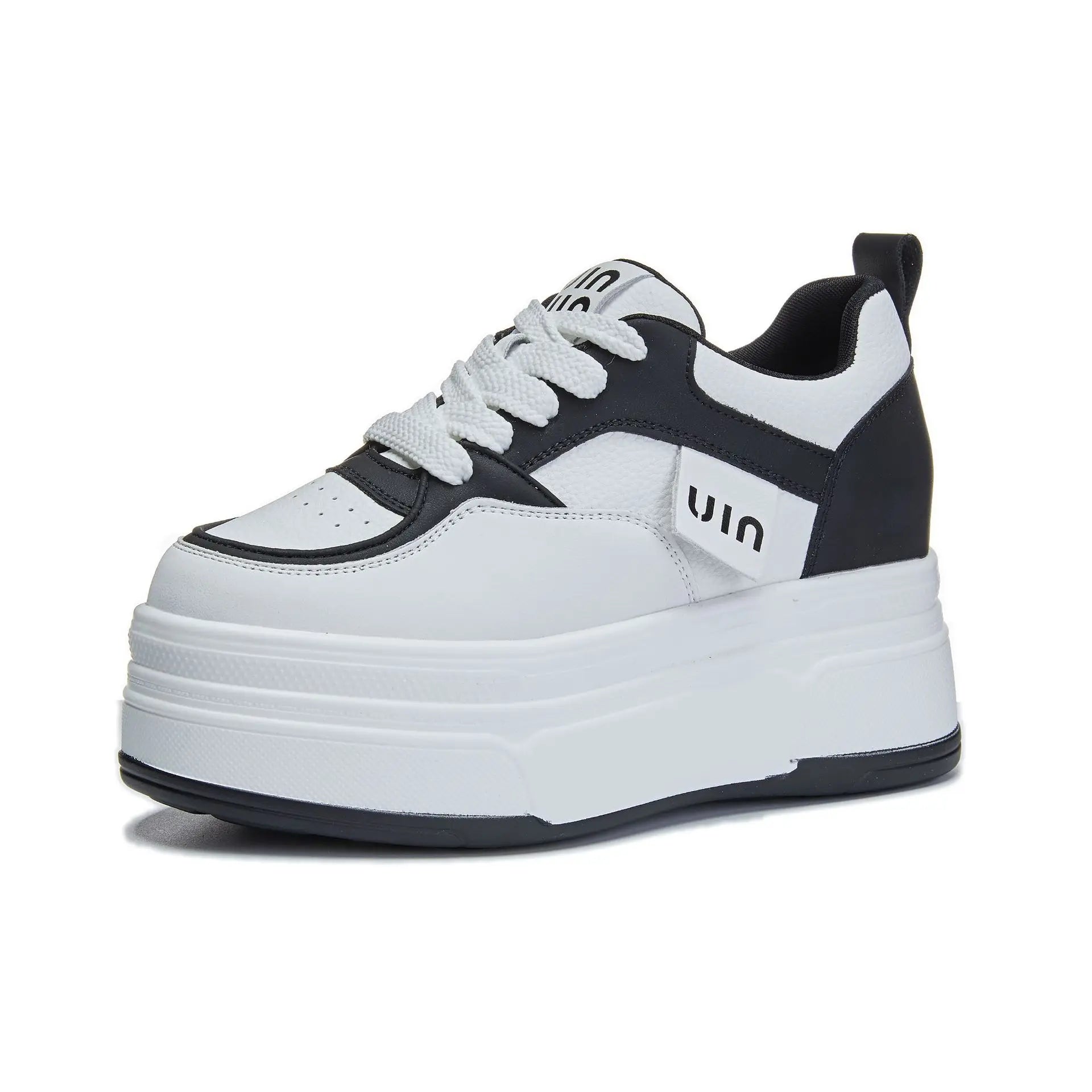 Fujin 9cm Genuine Leather Women Spring Platform Wedge Autumn Sneakers Chunky Comfy Shoes Heels Women Fashion Breathable Ladies