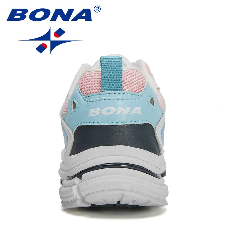 BONA  New Designers Running Shoes Lightweight Breathable Sneakers Women Jogging Walking Athletic Training Footwear Feminimo