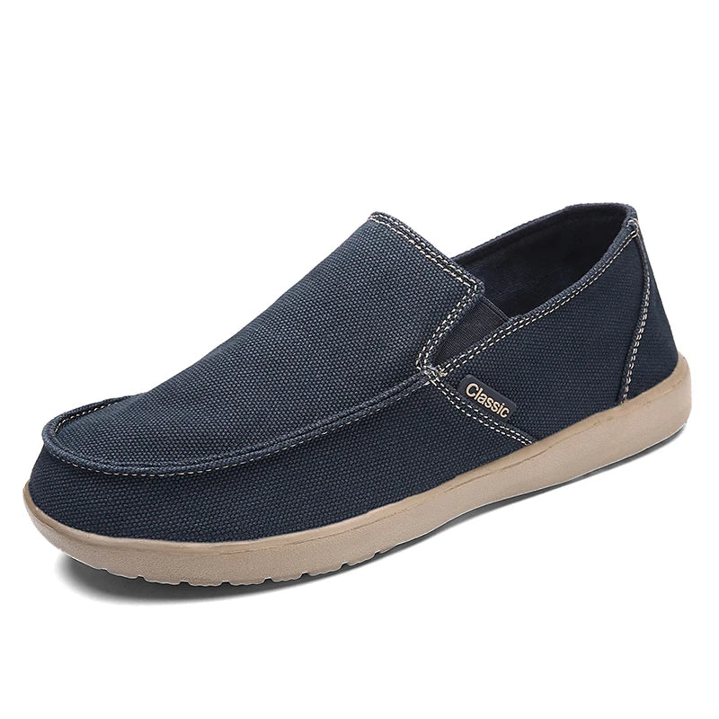 Fashion Men's Sneakers Canvas Breathable Men's Walking Driving Shoes Comfortable Outdoor Men Flats Casual Shoes Tenis Masculino