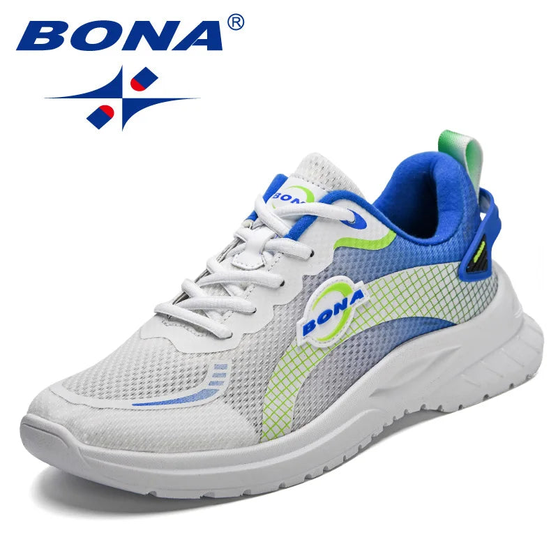 BONA 2023 New Designers Man Leisure Shoe Casual Shoes Breathable Outdoor Mesh Light Sneakers Men Fashion Casual Shoes
