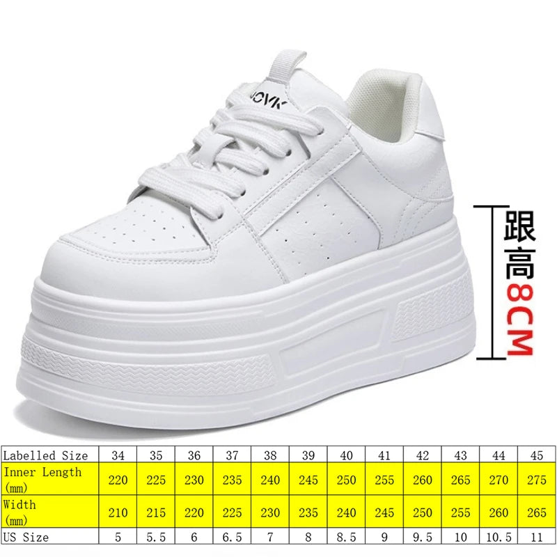 Fujin 8cm Cow Suede Genuine Leather  Platform Wedge Skate Boarding High Brand Heels Casual Women Vulcanized Shoes Summer Shoes