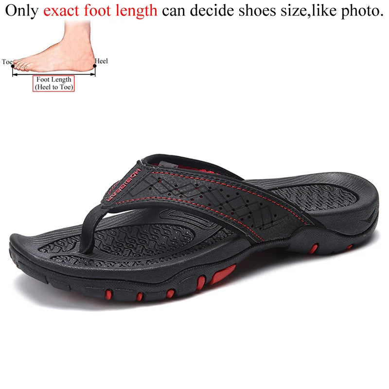 Summer Outside PU Leather Mens Flip Flops Slippers Outdoor Beach Shoes Flip Flop Plus Big Size 49 50 51 52 Hot Sale Dropshipping