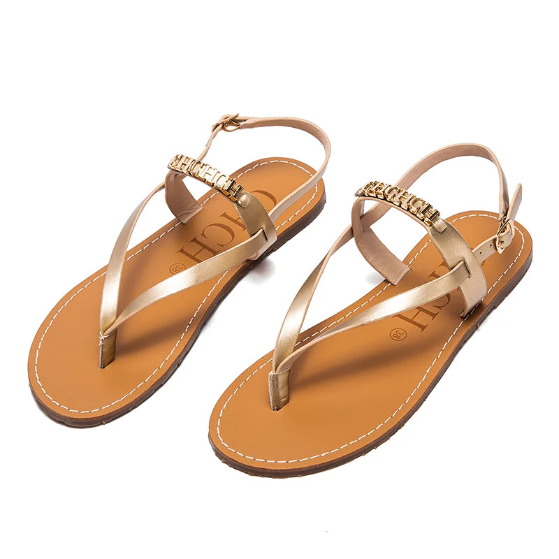 Flat Sandals Design Women's Summer Lightweight Casual Shoes Luxury Brand New Listing
