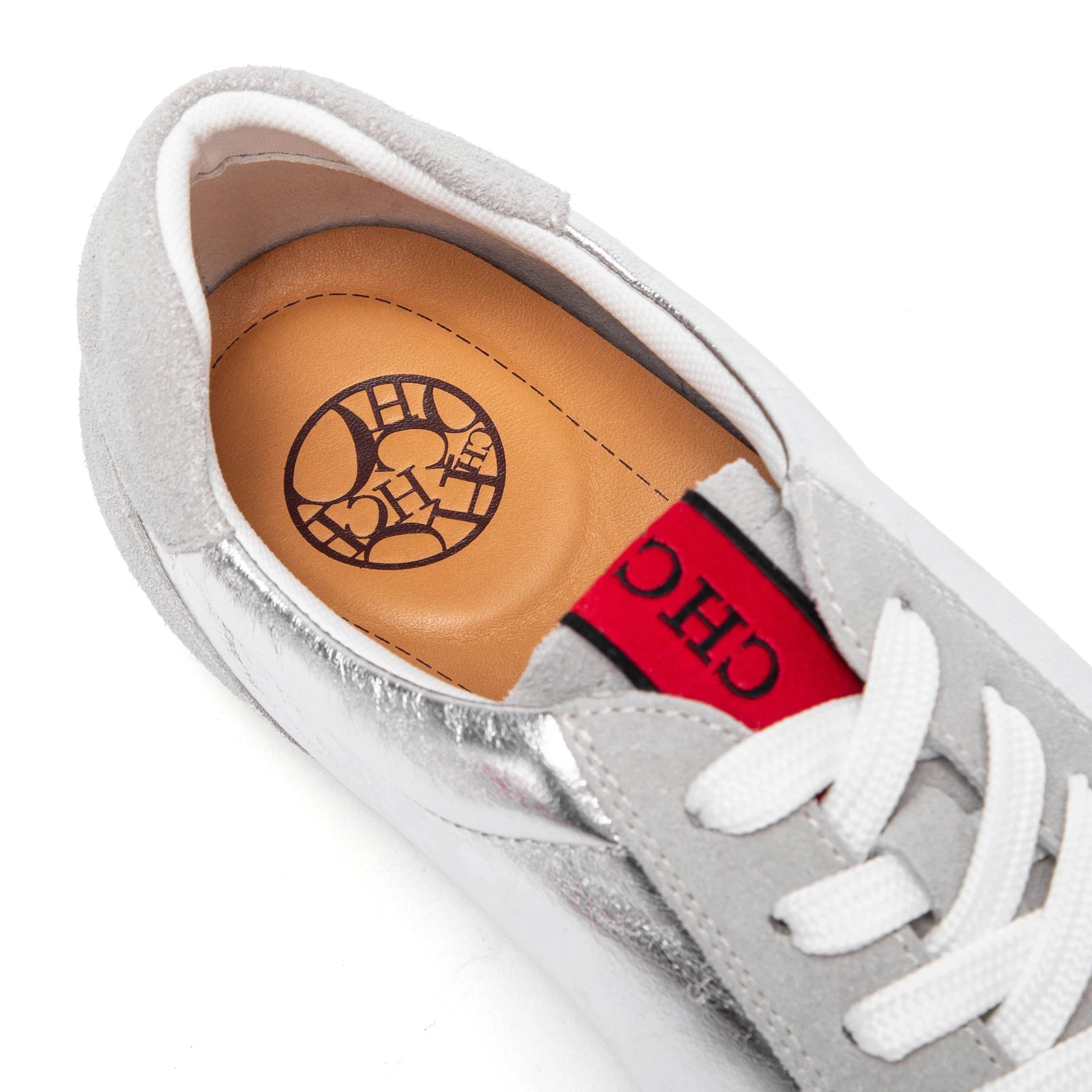 Luxury brand women's shoes silver summer casual shoes leather flat bottom temperament girls shoes 35-40 yards